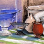 Hermi Kürner, Pastellkreide Vasen und Töpfe